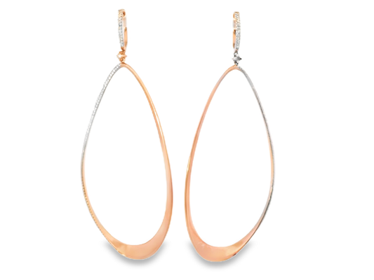 1.27CT Diamond Earring 14k Rose Gold