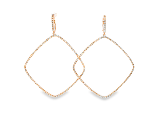 1.59CT Diamond Earring 18k Yellow Gold