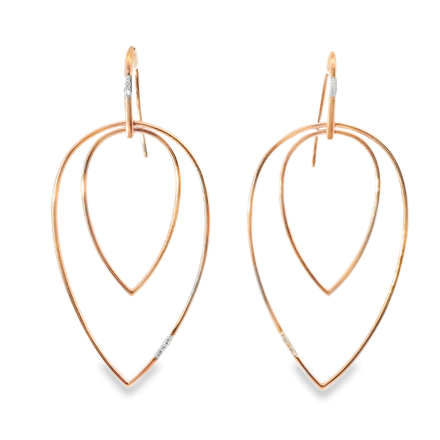 0.05CT Diamond 14k Rose Gold Earring