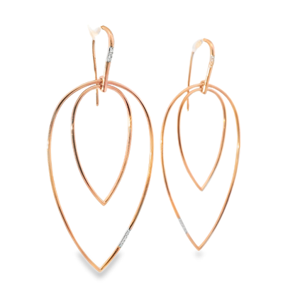 0.05CT Diamond 14k Rose Gold Earring