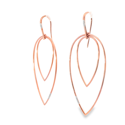 0.05CT Diamond 14k Rose Gold Earring