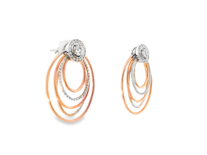1.07Ct Diamond Earring 14k Rose Gold