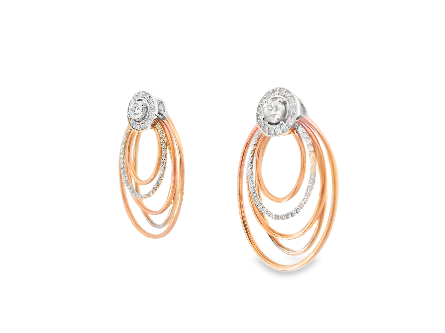 1.07Ct Diamond Earring 14k Rose Gold