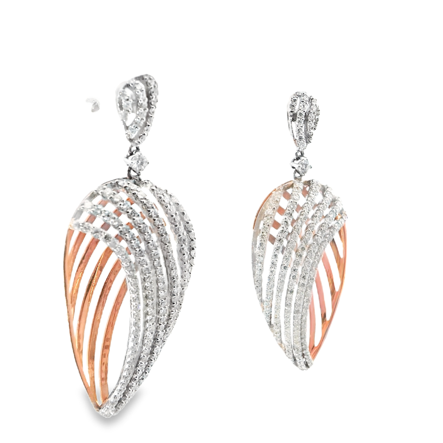 3.15Ct Diamond Earring 14k Rose Gold