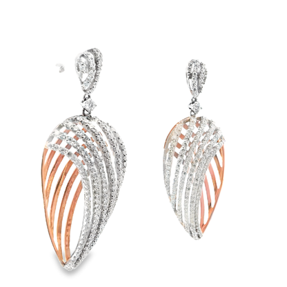 3.15Ct Diamond Earring 14k Rose Gold