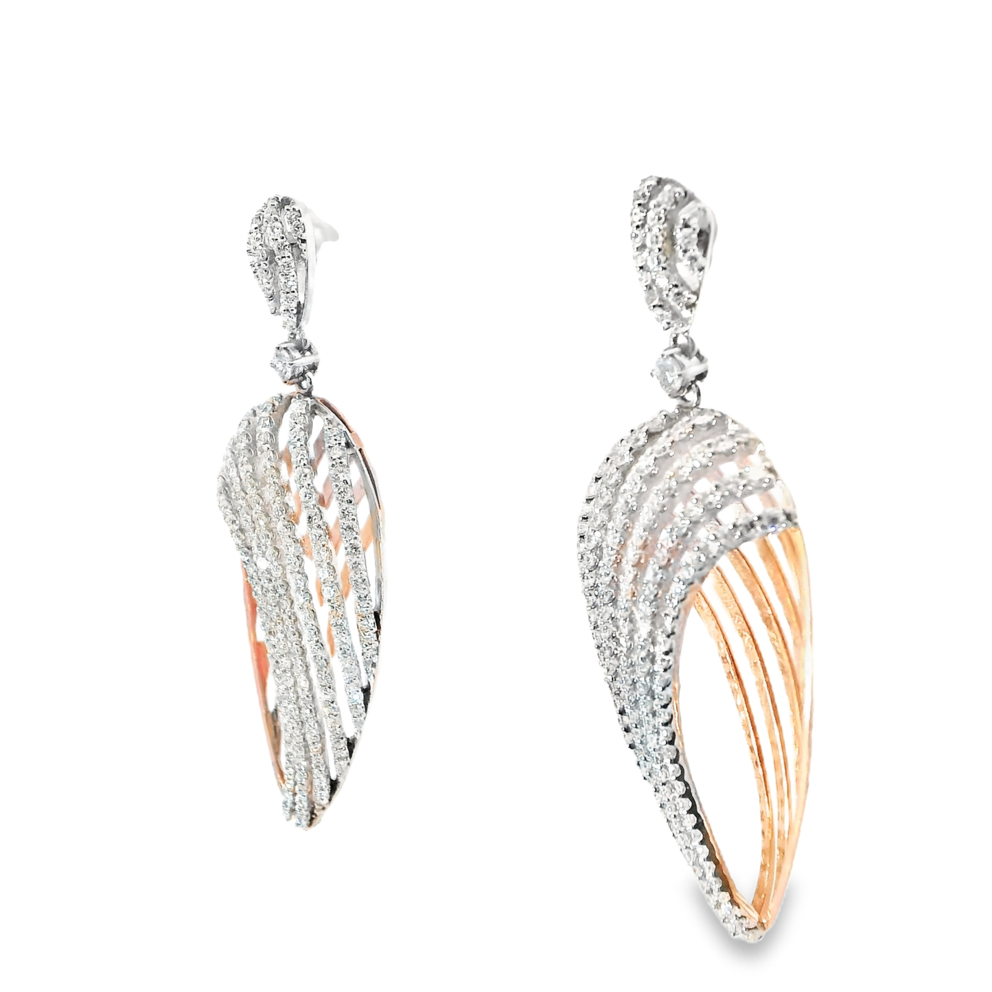 3.15Ct Diamond Earring 14k Rose Gold