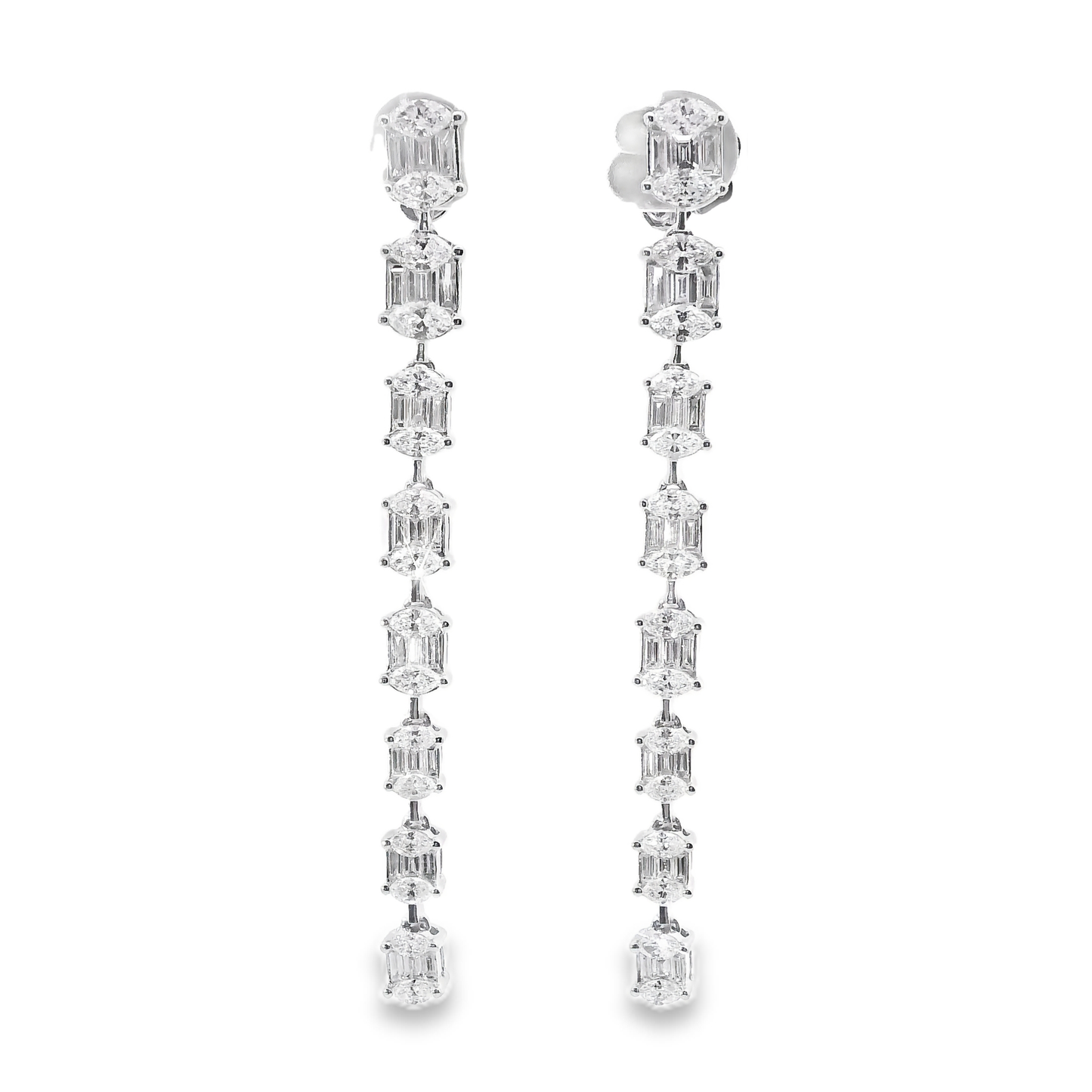 3.11CT Diamond Earring 14k White Gold