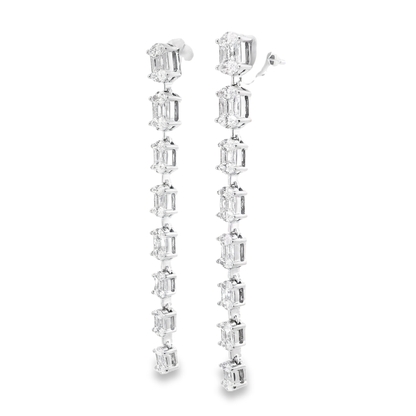 3.11CT Diamond Earring 14k White Gold