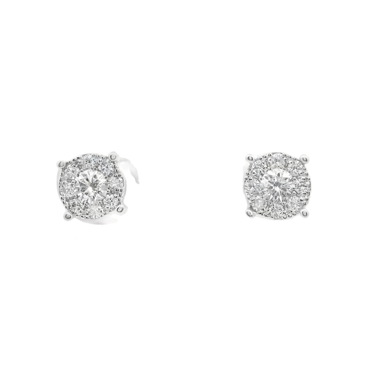 0.40CT Diamond Earring 14k White Gold