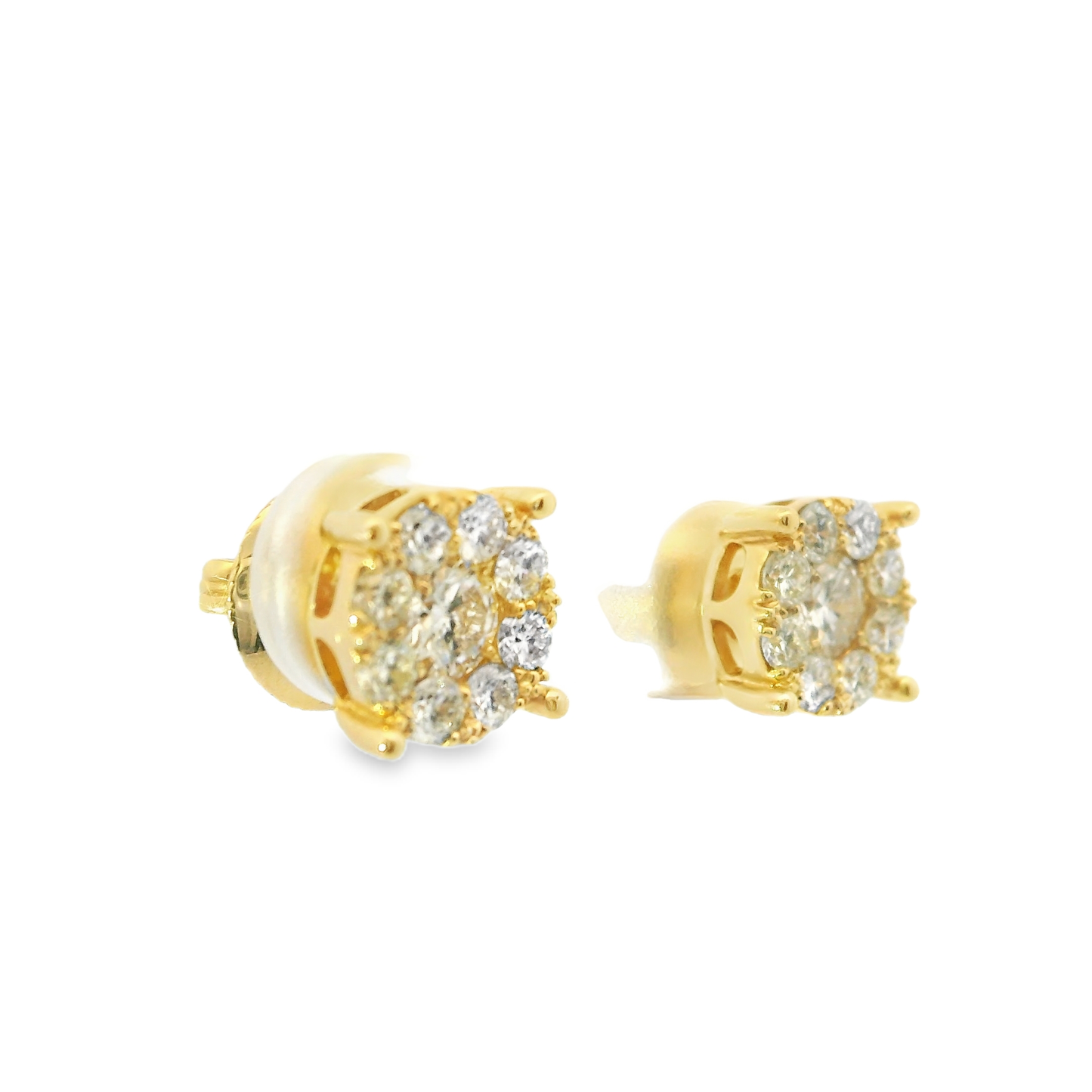0.92CT Diamond Earring 14k Yellow Gold
