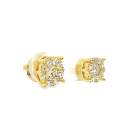 0.92CT Diamond Earring 14k Yellow Gold