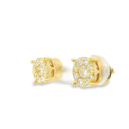 0.92CT Diamond Earring 14k Yellow Gold