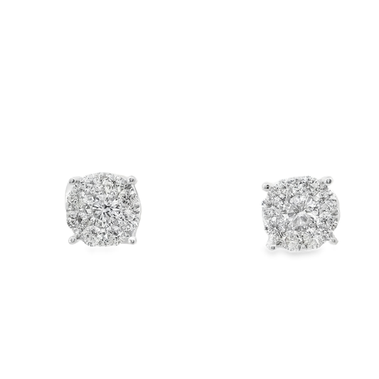 0.62CT Diamond Earring 14k White Gold