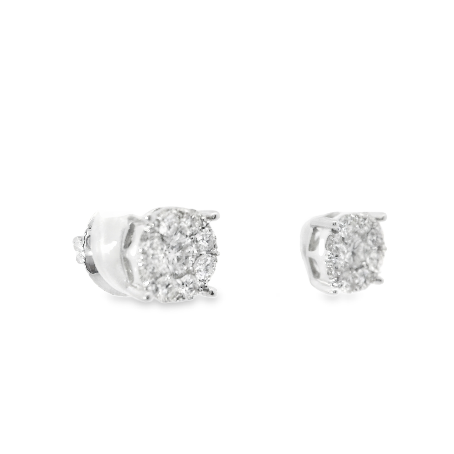 0.62CT Diamond Earring 14k White Gold