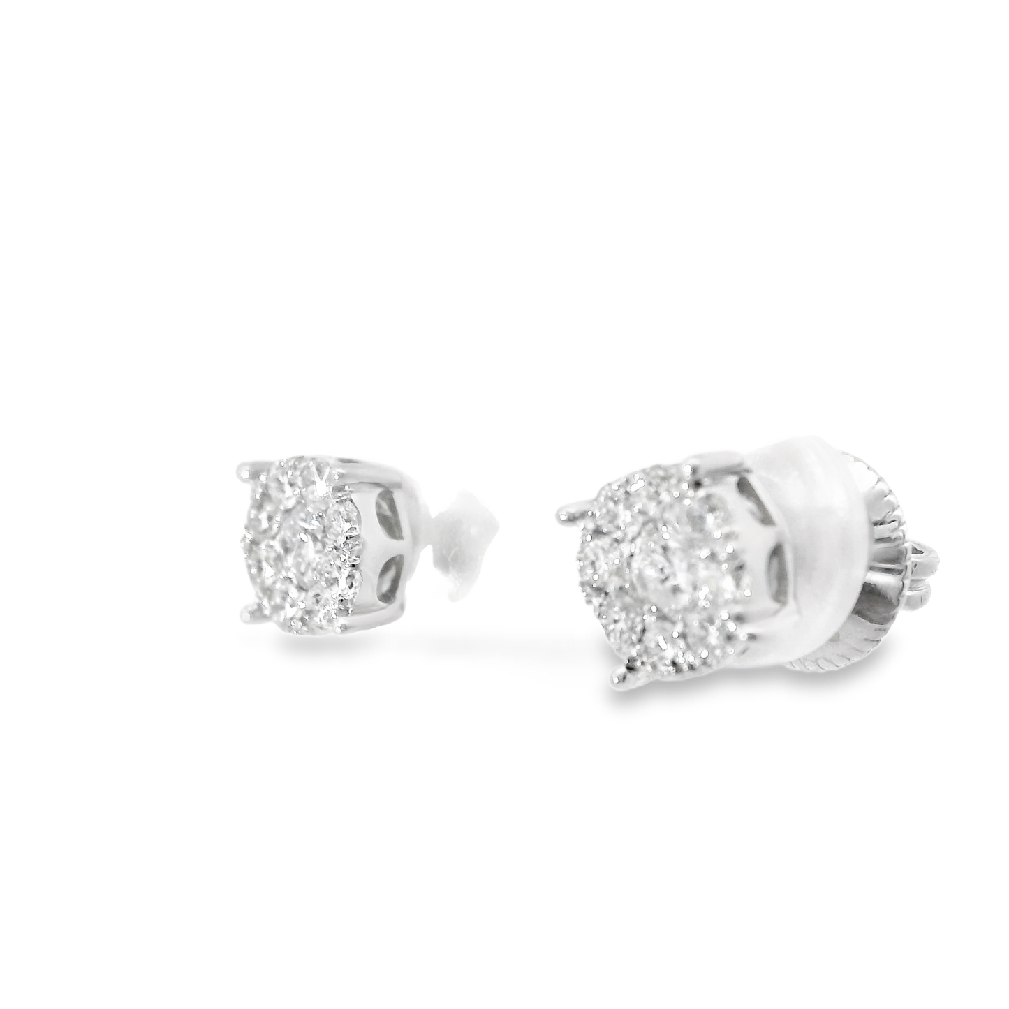 0.62CT Diamond Earring 14k White Gold