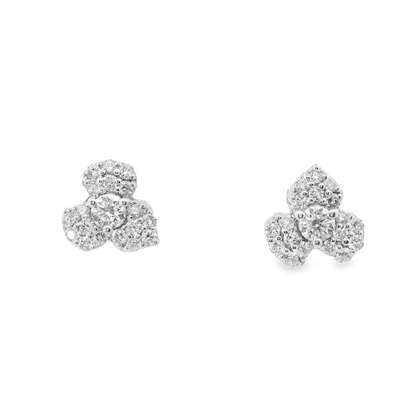 0.56CT Diamond Earring 14k White Gold