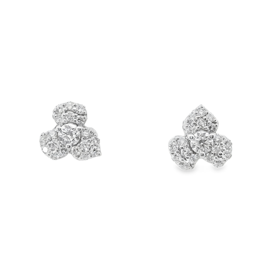 0.56CT Diamond Earring 14k White Gold