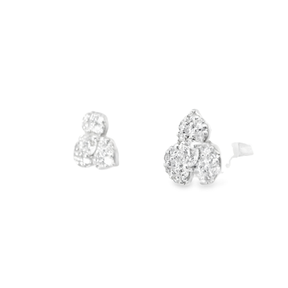 0.56CT Diamond Earring 14k White Gold