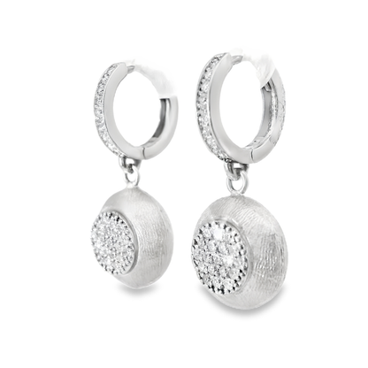 0.46CT Diamond Earring 14k White Gold