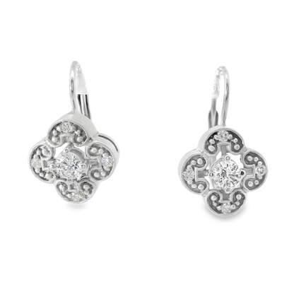 0.35CT Diamond Earring 14k White Gold