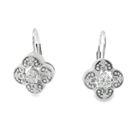 0.35CT Diamond Earring 14k White Gold