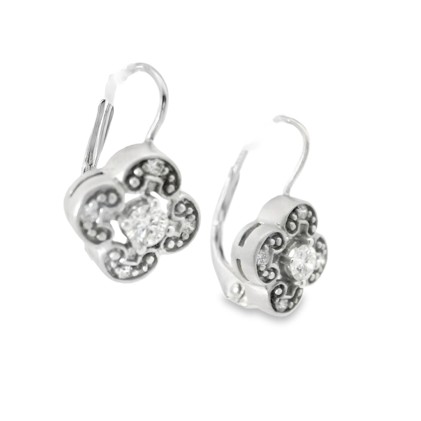 0.35CT Diamond Earring 14k White Gold