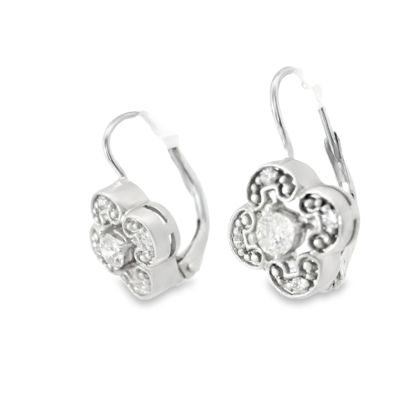 0.35CT Diamond Earring 14k White Gold