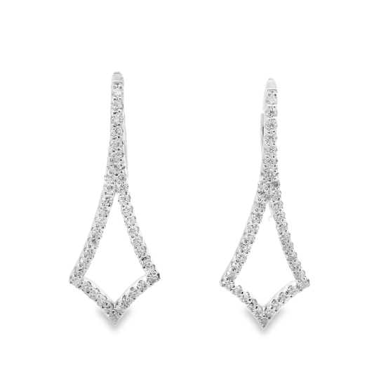 0.60CT Diamond Earring 14k White Gold