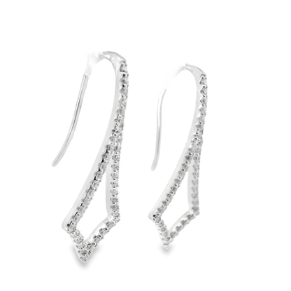 0.60CT Diamond Earring 14k White Gold