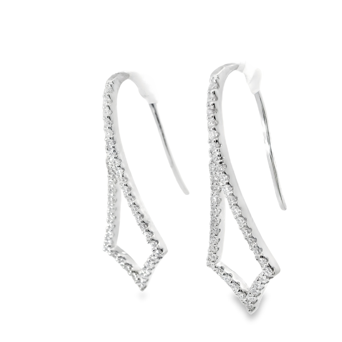 0.60CT Diamond Earring 14k White Gold