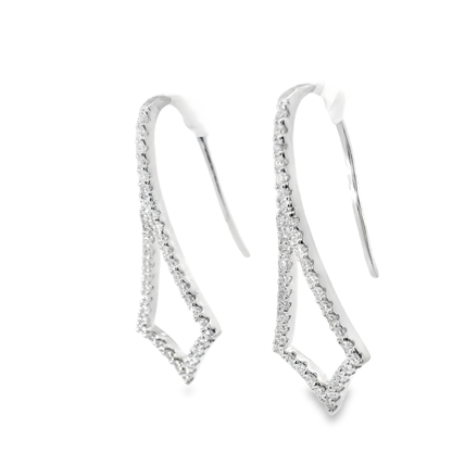 0.60CT Diamond Earring 14k White Gold