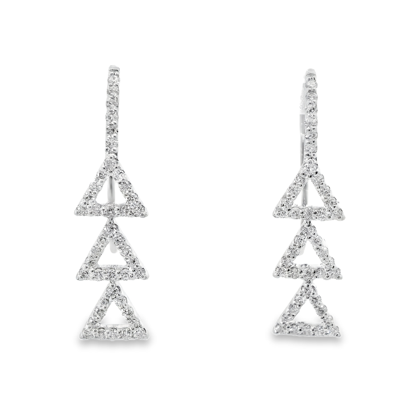 0.43CT Diamond Earring 14k White Gold