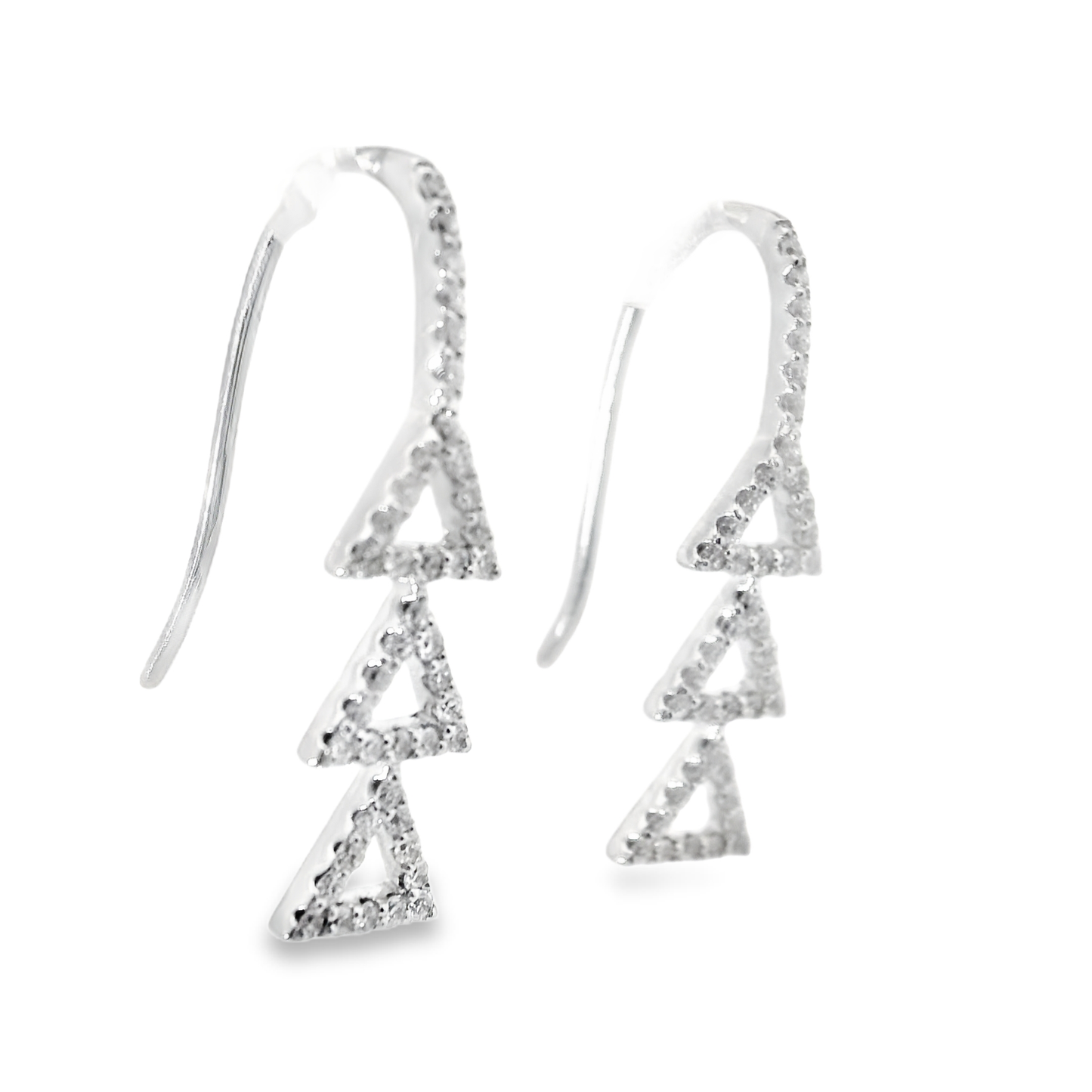0.43CT Diamond Earring 14k White Gold