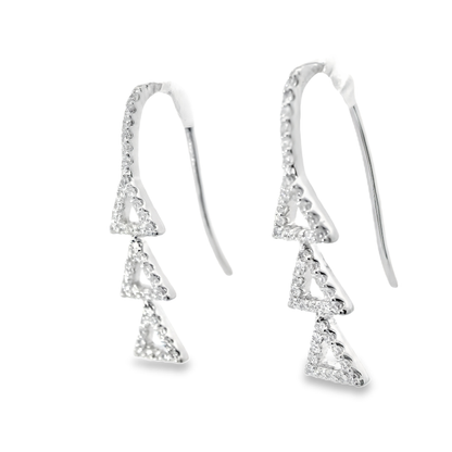 0.43CT Diamond Earring 14k White Gold
