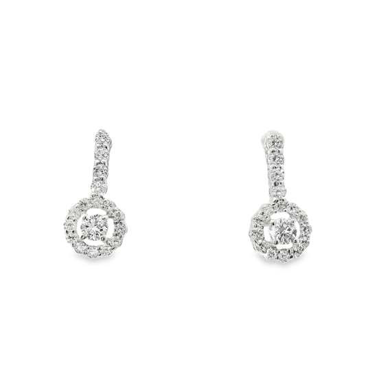 0.38CT Diamond Earring 18k White Gold