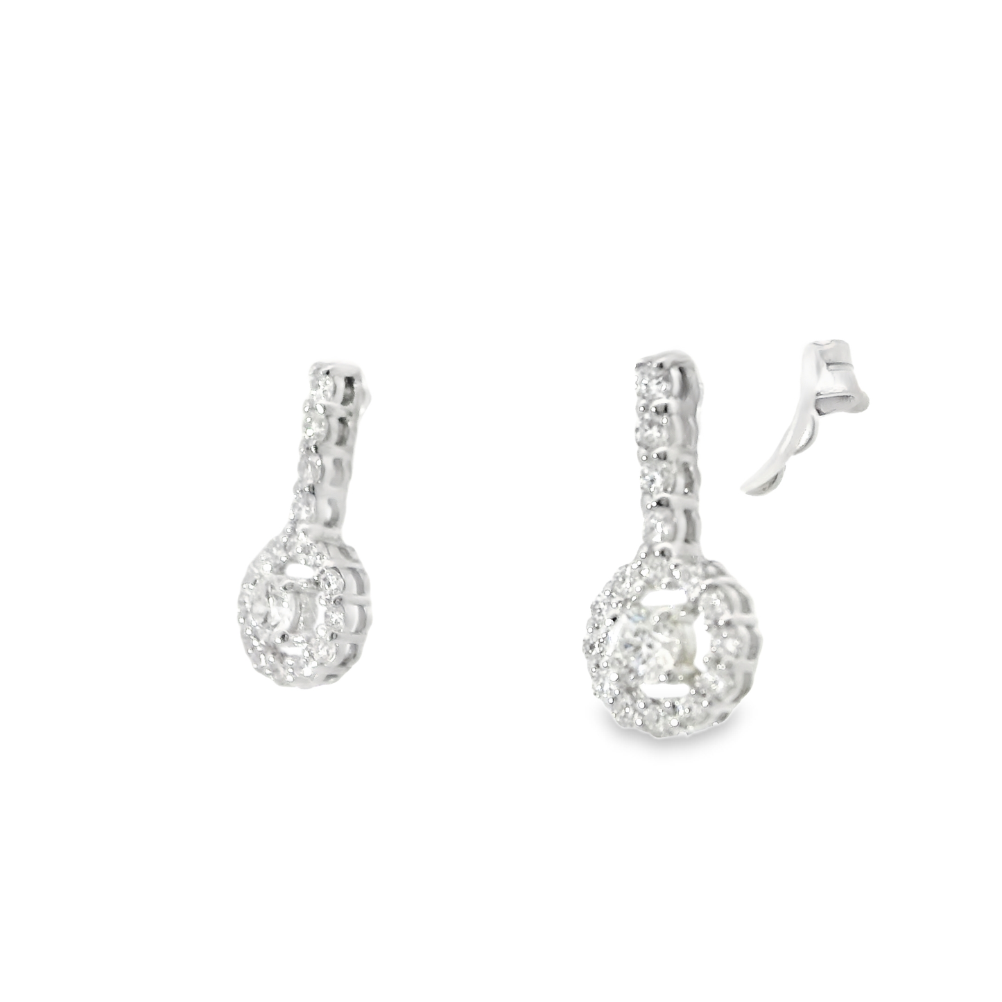 0.38CT Diamond Earring 18k White Gold