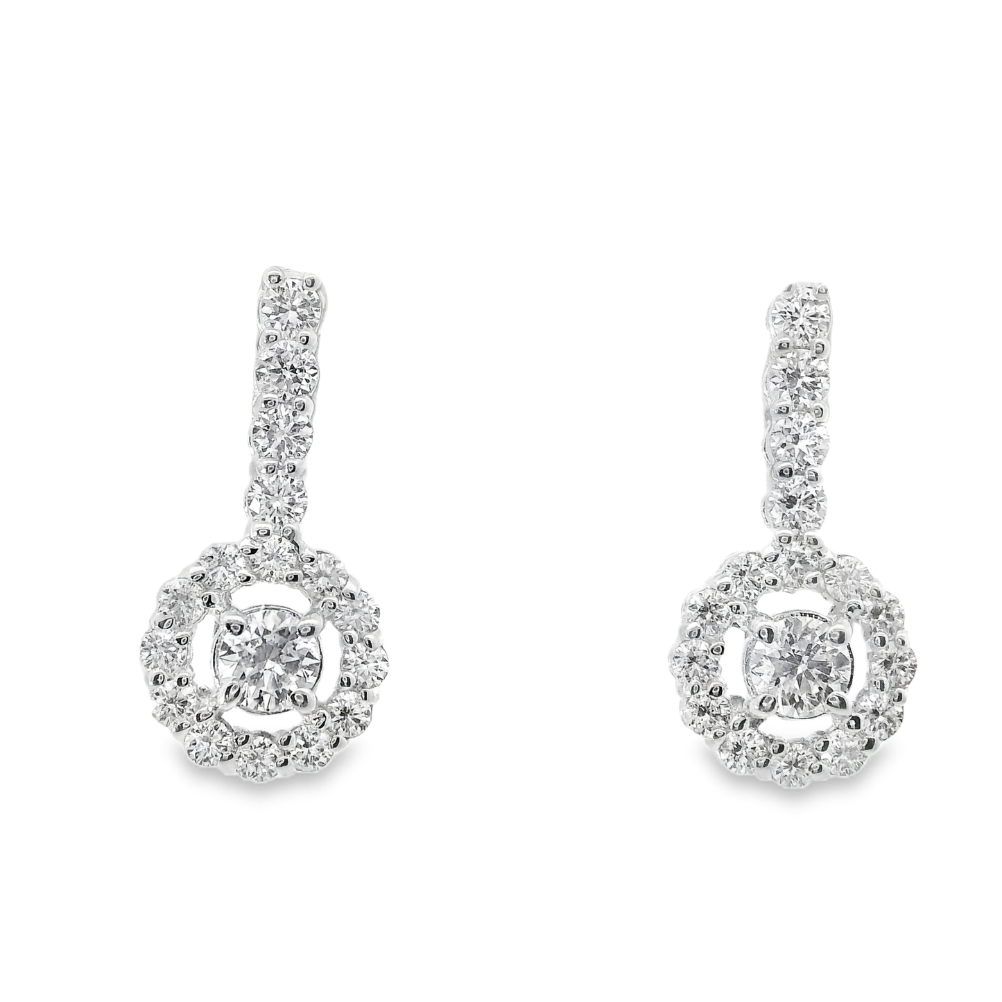 0.85CT Diamond Earring 18k White Gold