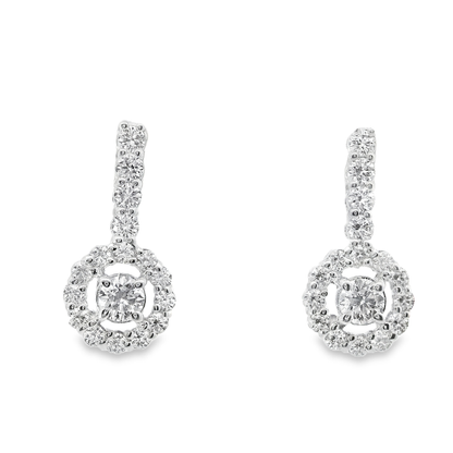 0.85CT Diamond Earring 18k White Gold