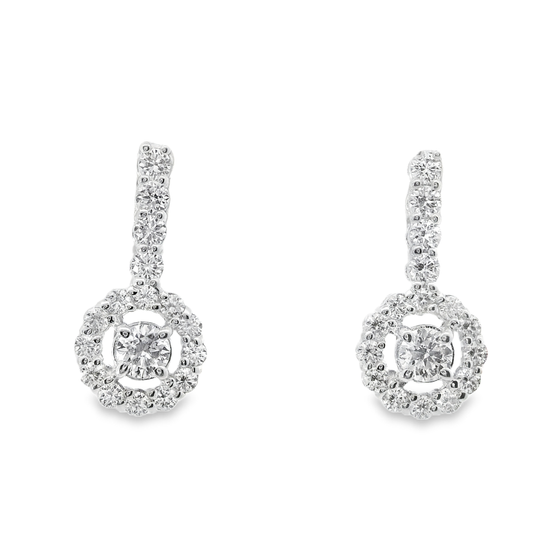 0.85CT Diamond Earring 18k White Gold