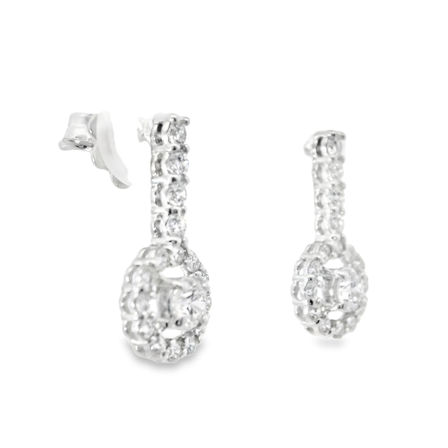 0.85CT Diamond Earring 18k White Gold