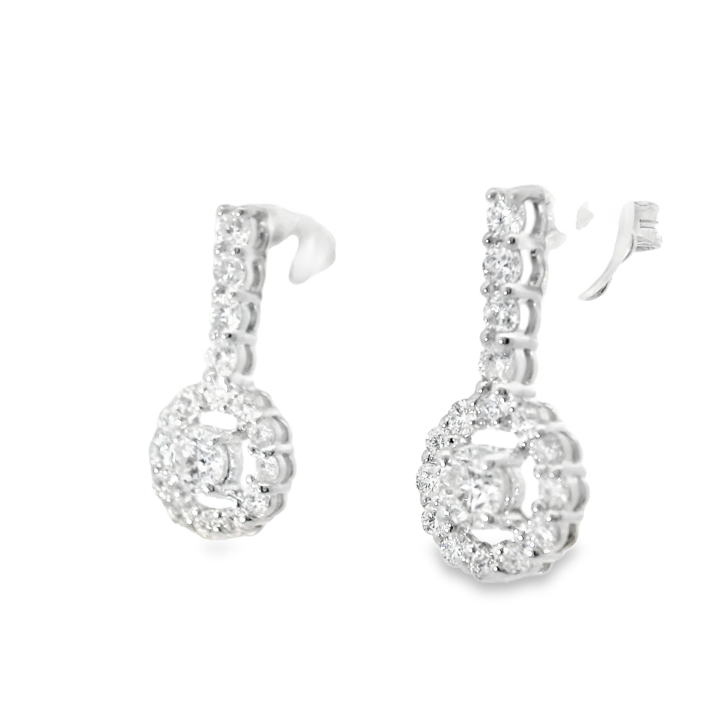 0.85CT Diamond Earring 18k White Gold
