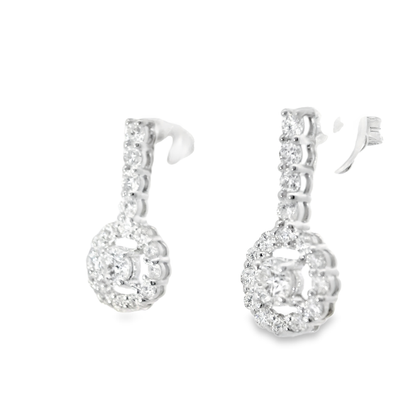 0.85CT Diamond Earring 18k White Gold