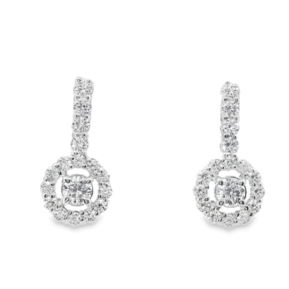 0.79CT Diamond Earring 18k White Gold