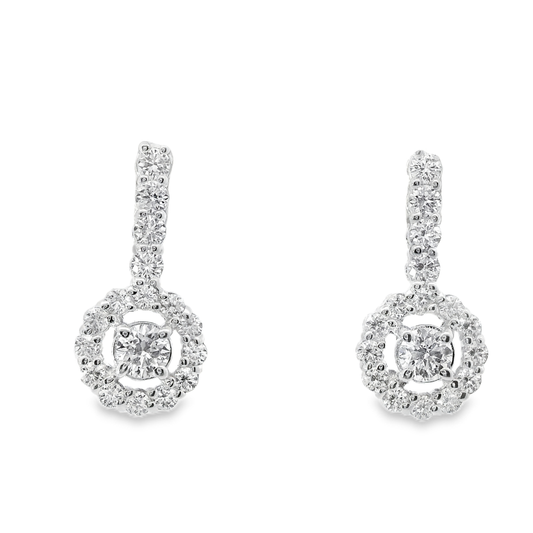 0.79CT Diamond Earring 18k White Gold