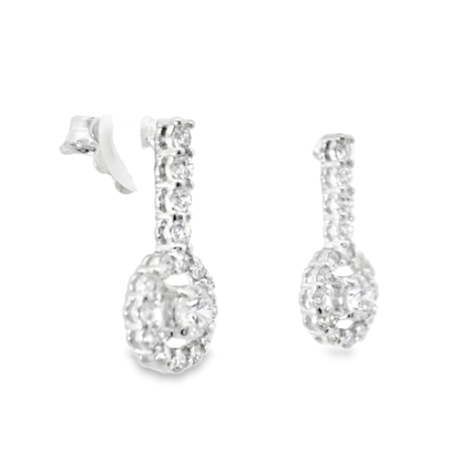 0.79CT Diamond Earring 18k White Gold