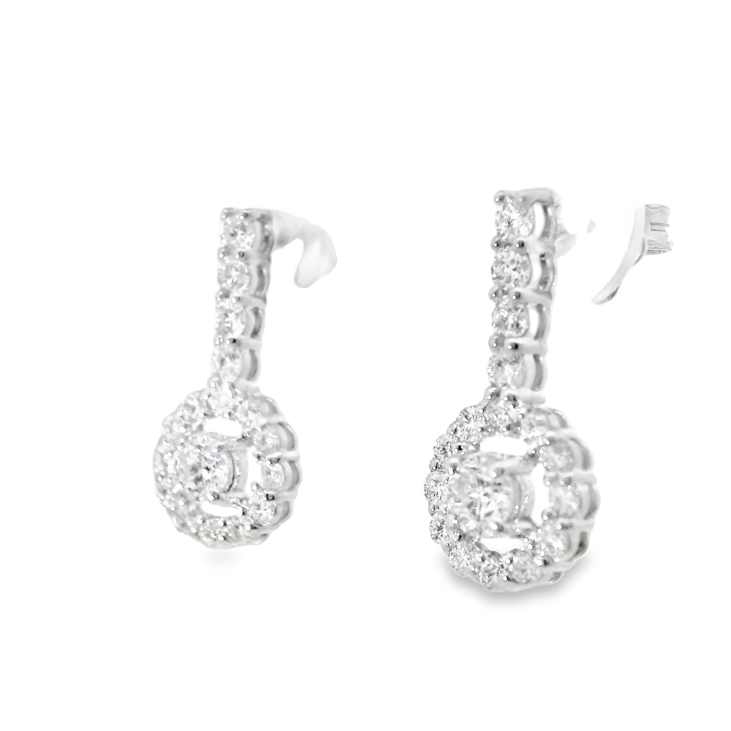 0.79CT Diamond Earring 18k White Gold