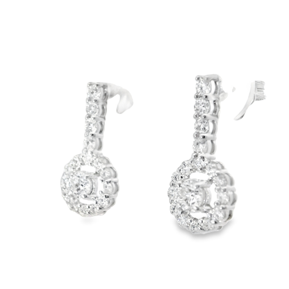 0.79CT Diamond Earring 18k White Gold