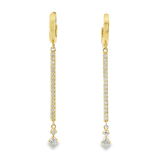 0.43CT Diamond Earring 14k Yellow Gold