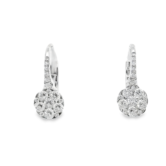 0.52CT Diamond Earring 14k White Gold