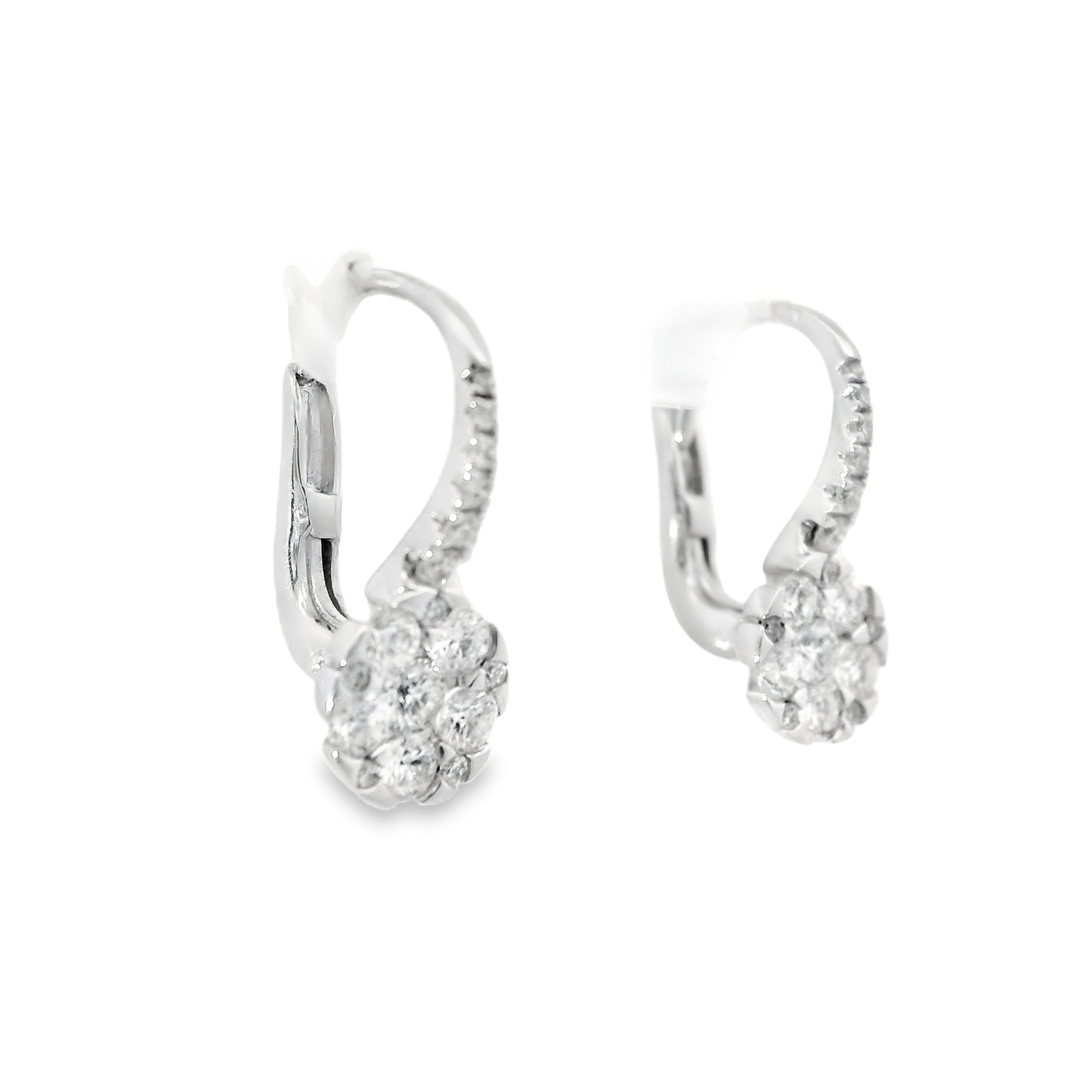 0.52CT Diamond Earring 14k White Gold